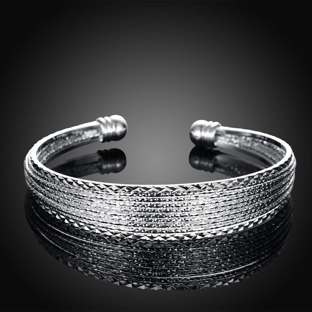 charms silver Color Luxury Chain bracelets Bangles cuff for women fashion classic party wedding jewelry Adjustable hot sale