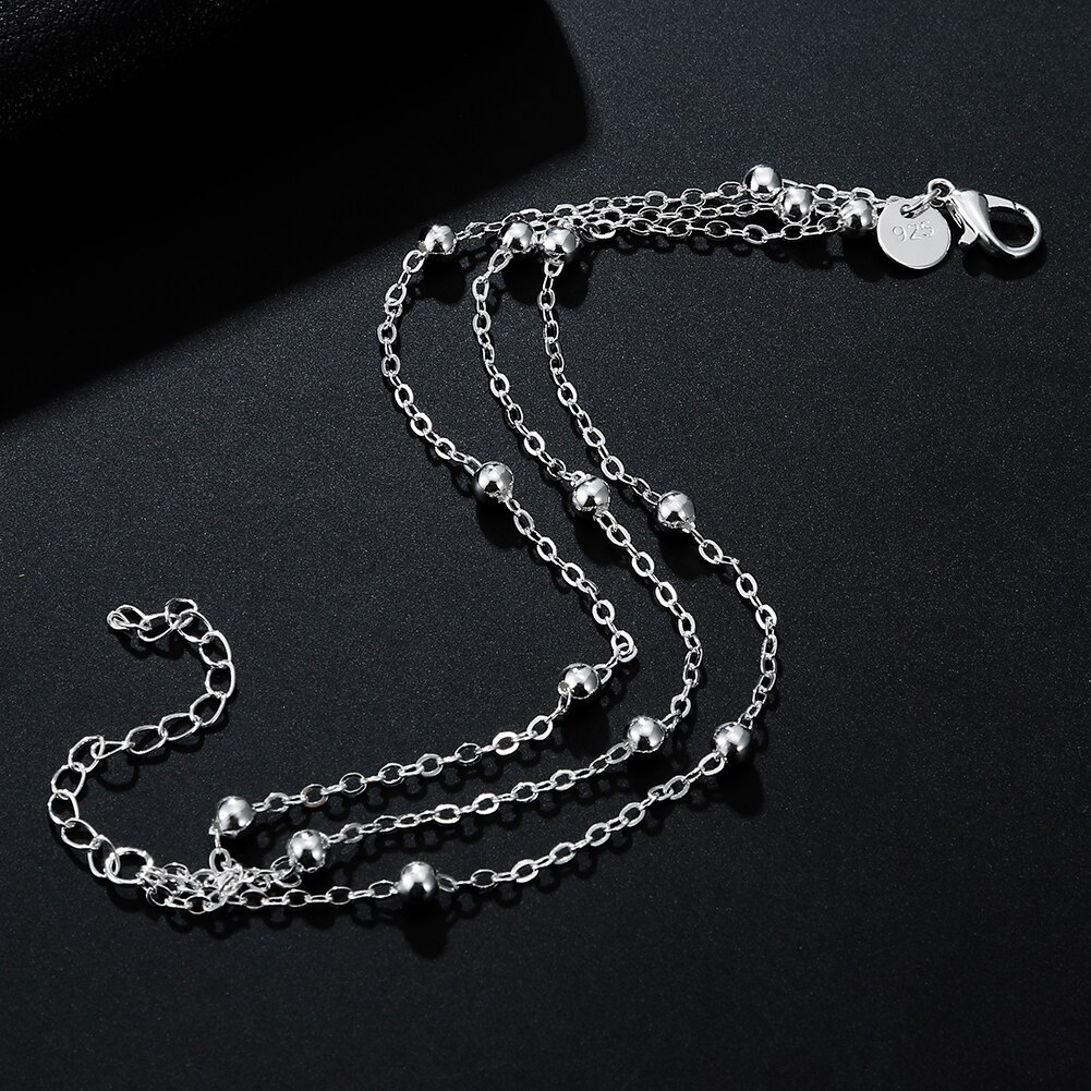 New charms 925 Stamp Silver color Tassel beads Bracelets for women fashion party wedding accessories jewelry noble Holiday gifts
