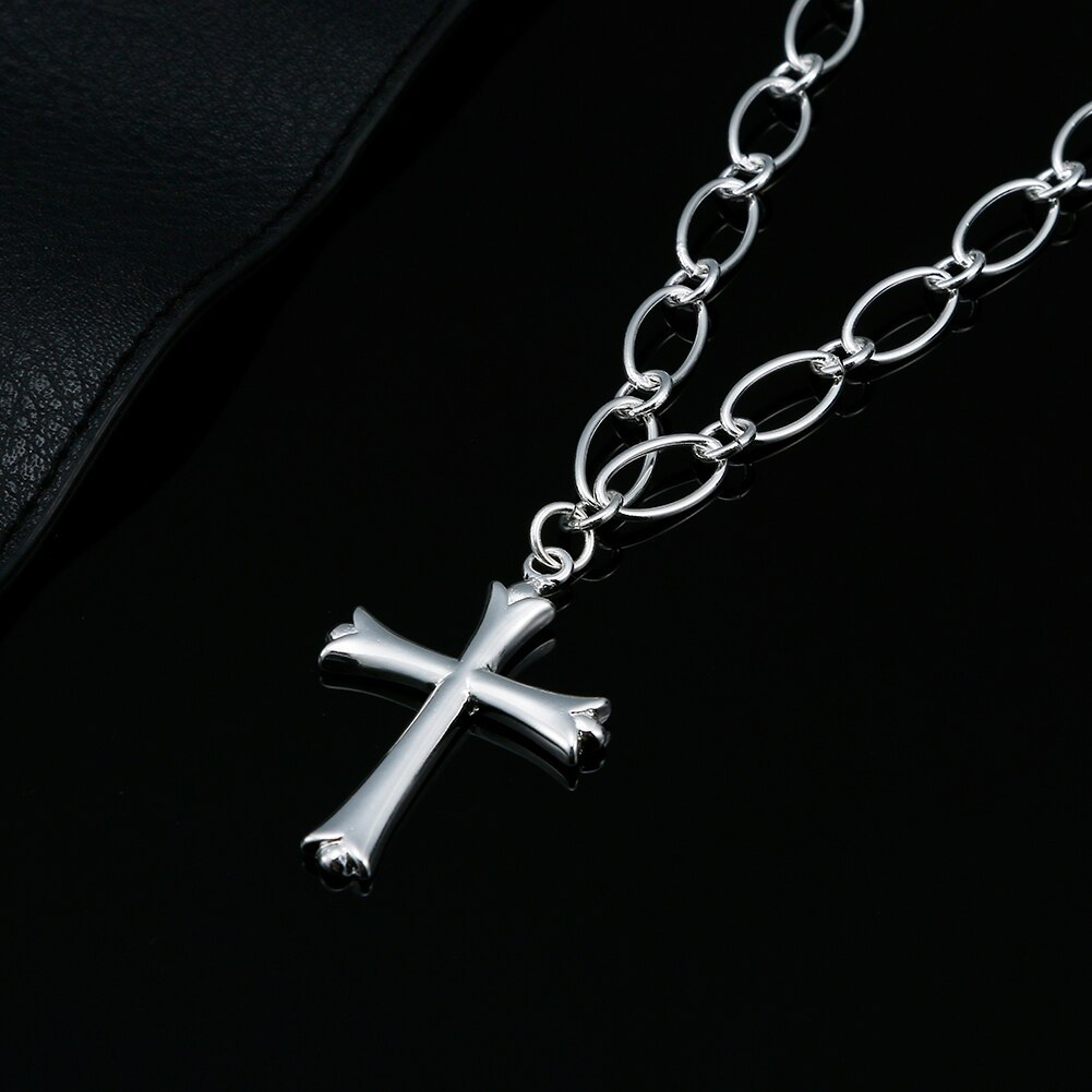 Fashion 925 Stamp Silver color classic cross Necklace For Women luxury designer Jewelry Wedding accessories party Holiday gifts