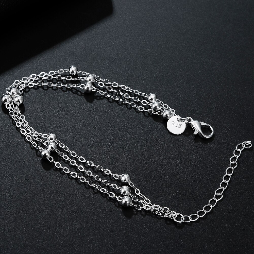 New charms 925 Stamp Silver color Tassel beads Bracelets for women fashion party wedding accessories jewelry noble Holiday gifts