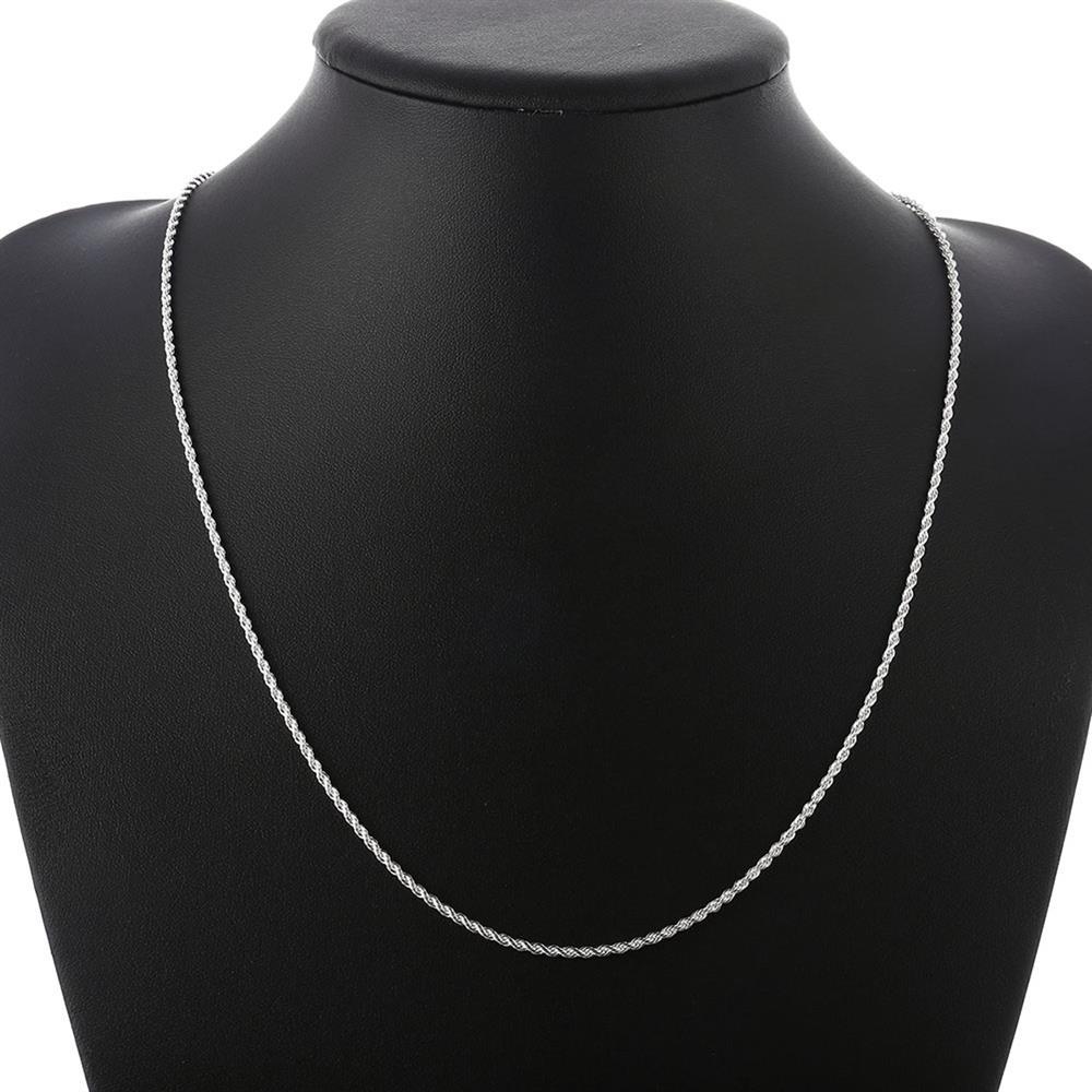 Factory direct hot women Mens 925 Stamp Silver color 2MM Twisted Rope Chain Necklace 16/18/20/22/24 Inch Fashion Jewelry Gift
