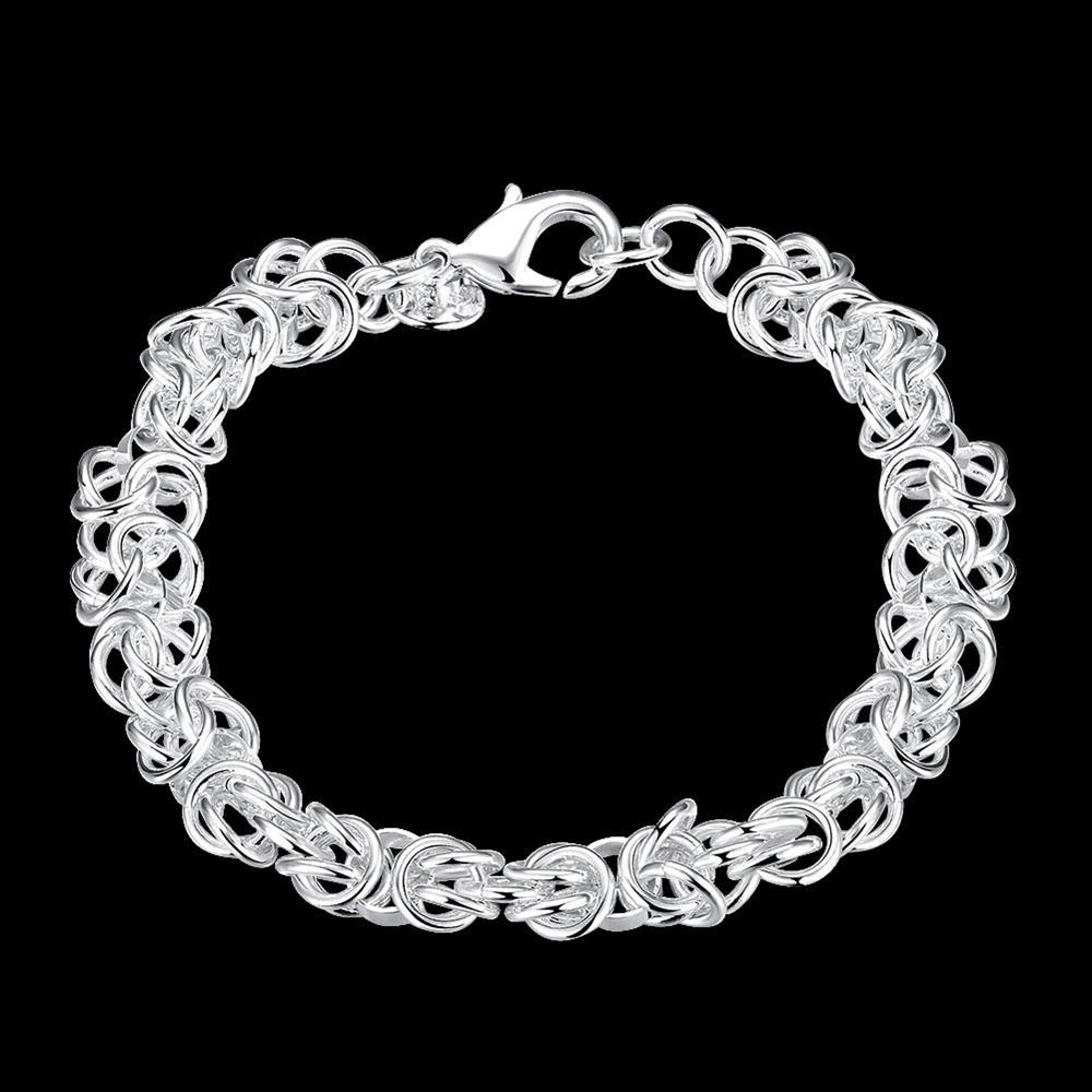 Lady charm 925 Stamp Silver color Bracelet for woman man classic circle chain Wedding party Christmas Gifts fashion Jewelry