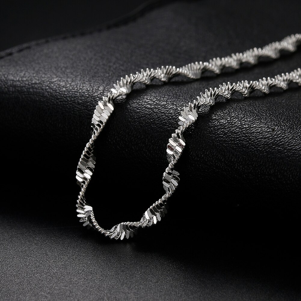 Special offer new 925 Stamp Silver color Geometry Twisted Chain Bracelet for Women Men Fashion Wedding Fine Jewelry Gift