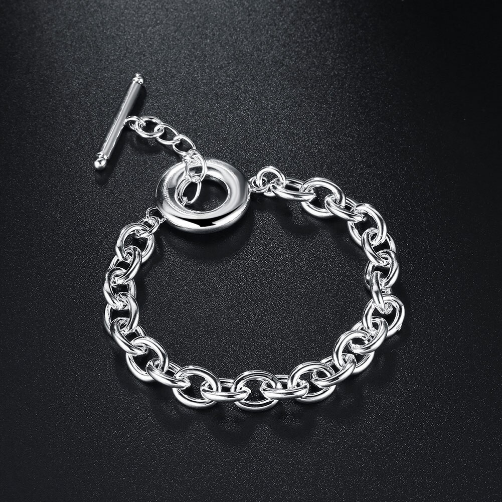 925 Stamp Silver color fine charms Bracelets for women men high quality Wedding party Christmas Gifts Fashion Jewelry