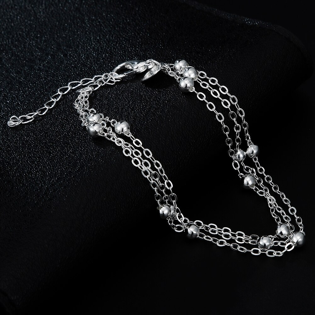 New charms 925 Stamp Silver color Tassel beads Bracelets for women fashion party wedding accessories jewelry noble Holiday gifts