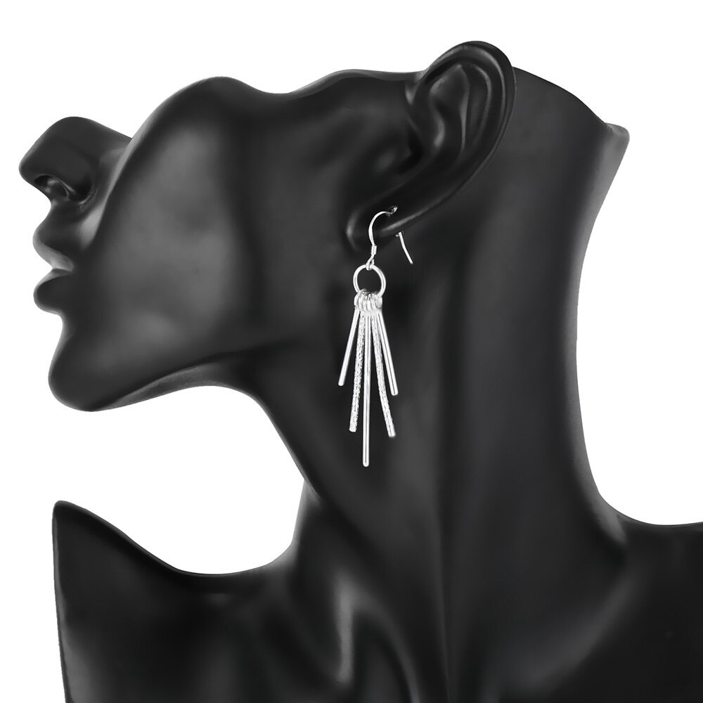 Special offer 925 Stamp Silver color Jewelry sets fine classic earring stud necklace for women Fashion Party wedding Gift