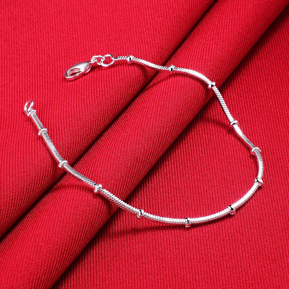925 Stamp Silver color Fine classic beads Snake bone chain bracelets neckalce Jewelry sets for women man Fashion Party wedding