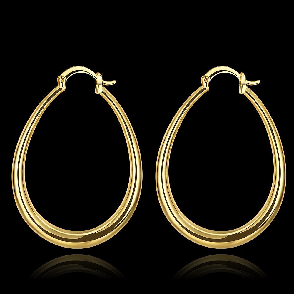 Charms wedding party fashion jewelry 925 Stamp Silver color 18K gold hoop earrings for women lady drop nice christamas gifts