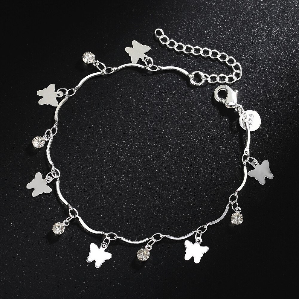 Factory direct sales 925 Stamp Silver color zircon butterfly Bracelets for Women elegant Fashion Wedding Party Gift fine Jewelry