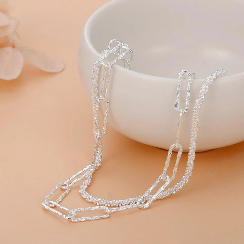 Hot 925 Stamp silver elegant bracelets necklaces for women fashion designer party wedding engagement Jewelry sets birthday gifts