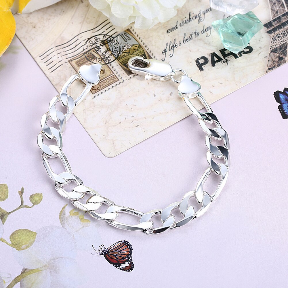 New 925 Stamp silver classic 10MM geometry bracelets for women luxury Fashion party Wedding Accessories jewelry Christmas gifts