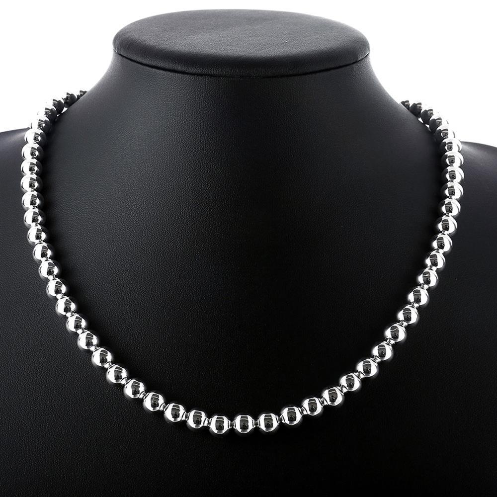 10MM beads chain 925 Stamp Silver color Bracelets necklace Jewelry set for Women Fashion wedding Party Holiday gifts