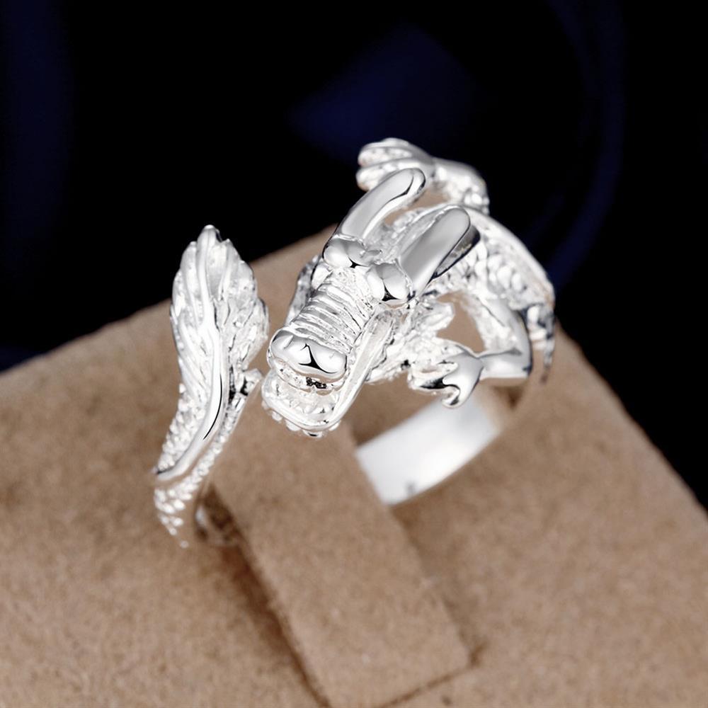 Special offer 925 Stamp Silver color Ring For men woman fine Domineering Dragon ring Fashion Party Christmas Gifts Jewelry