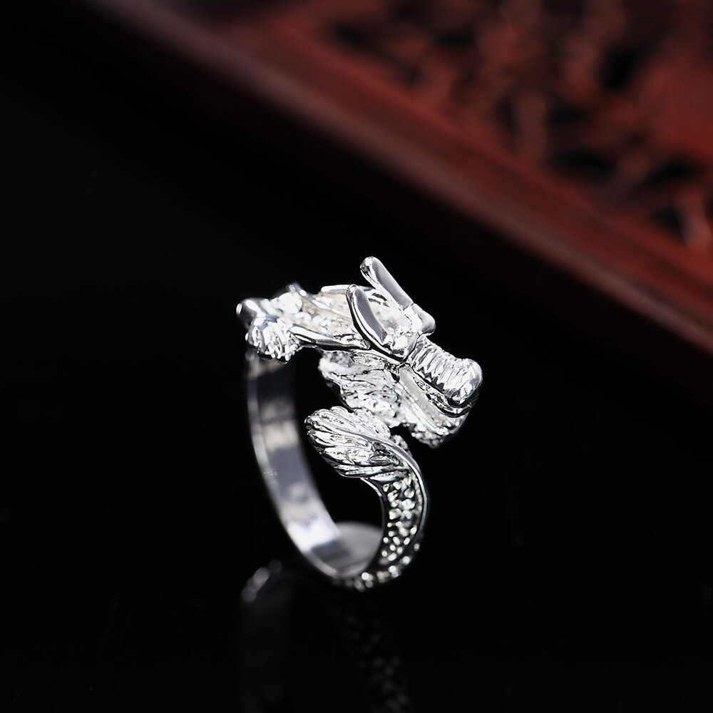 Special offer 925 Stamp Silver color Ring For men woman fine Domineering Dragon ring Fashion Party Christmas Gifts Jewelry