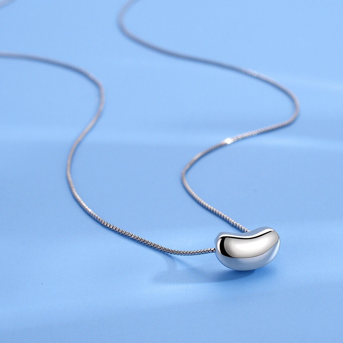 Hot 925 Stamp Silver color Elegant Acacia beans pendant Necklace Women 18 inches Fashion party girl Jewelry Valentine's Day Gift