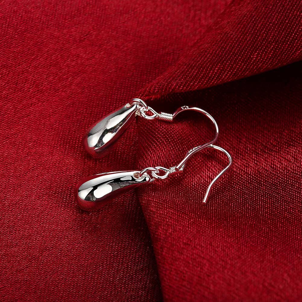 High quality water drop necklace earrings bangles bracelet 925 Stamp Silver color Jewelry set for woman Party wedding fashion