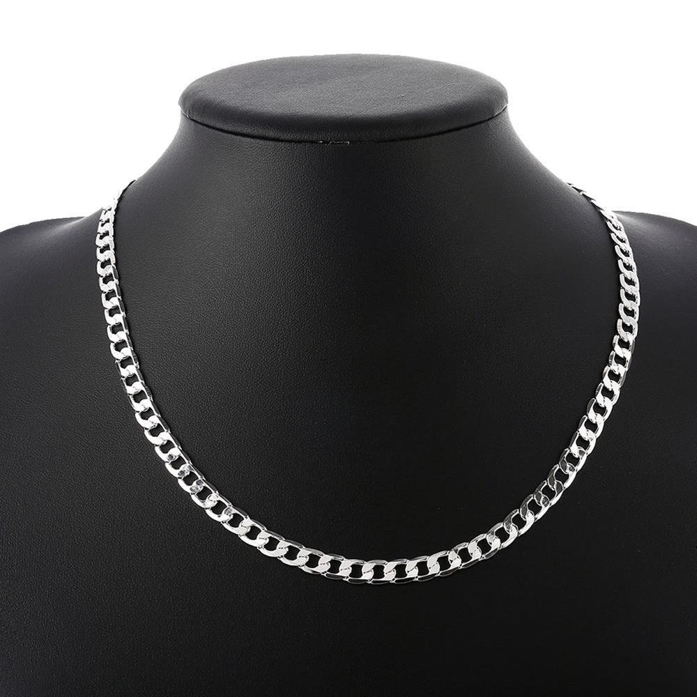 925 Stamp Silver color Original designer 6MM geometry Chain Bracelets necklaces for women man Fashion party wedding jewelry sets