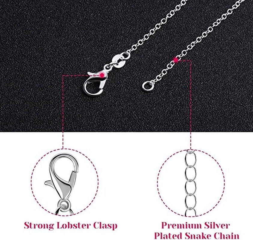100PCS 925 Stamp Silver color 1MM fine chains necklace for women men fashion party luxury designer jewelry set wedding for pendant