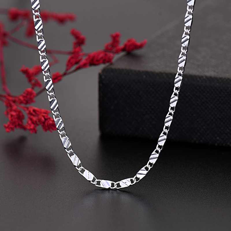 STAMPED 925 , HOT SALE 2.2MM women lady chain necklace 45-75cm