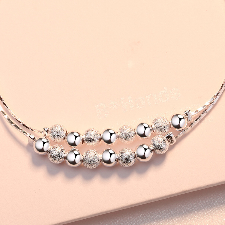 WH01  stamped 925  silver color snake chain bracelet for women lady 20cm