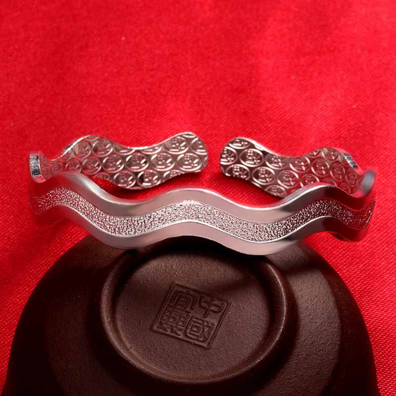 LB031 stamped 999 , silver open cute bangle for women lady gift wedding