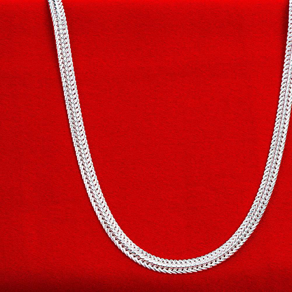 N881 925 Stamp Silver color Beautiful CHAIN men Necklace For Women 20 inch Fashion Jewelry Gift wedding