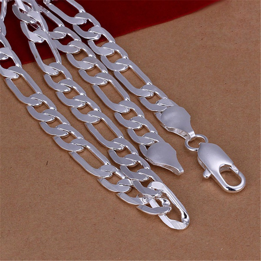 N051  10MM CHAIN 925 Sterling Silver Necklace for men's 20/24 Inches Classic Chain Luxury Jewelry Wedding Christmas gifts