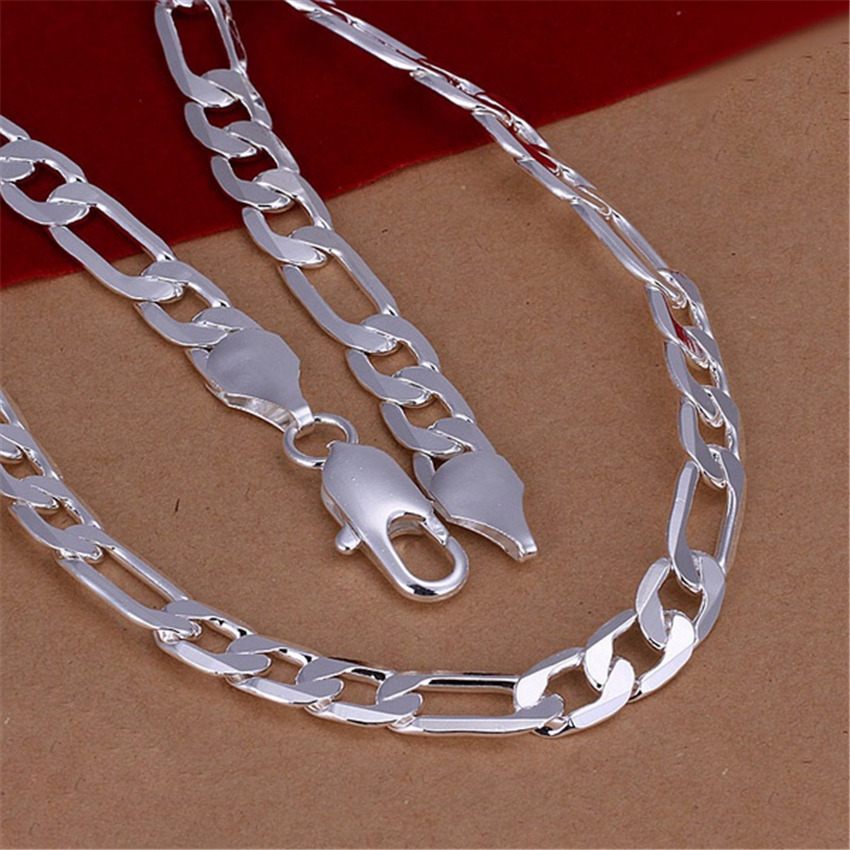 N051  10MM CHAIN 925 Sterling Silver Necklace for men's 20/24 Inches Classic Chain Luxury Jewelry Wedding Christmas gifts