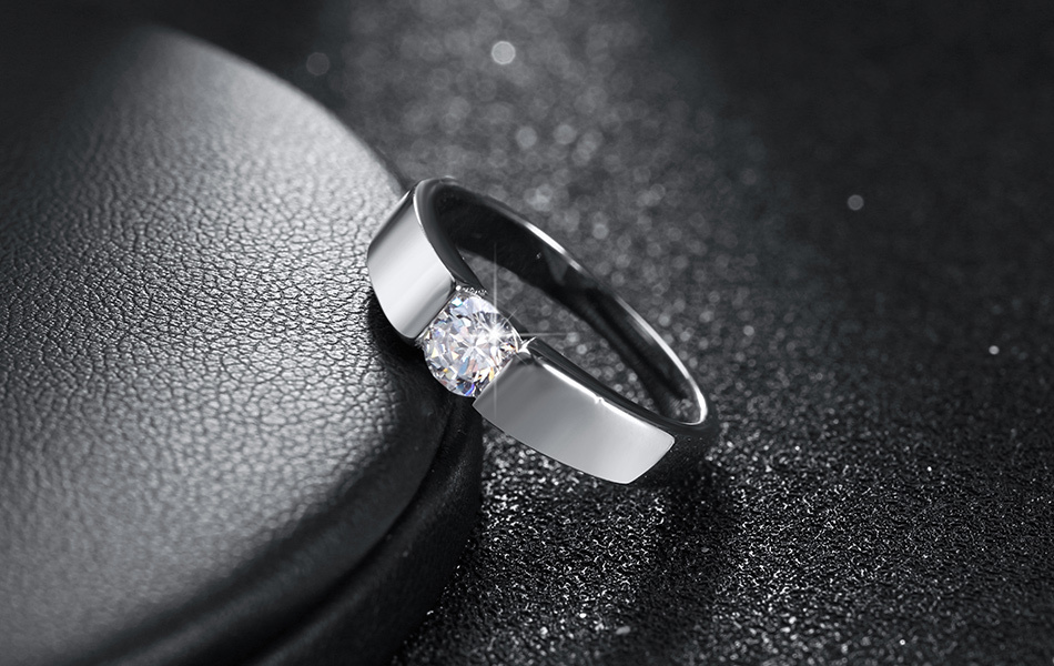CR21 925 Stamp Silver color Rings For Women Double Heart crystal size 7/8/9 Fashion Party engagement wedding Jewelry