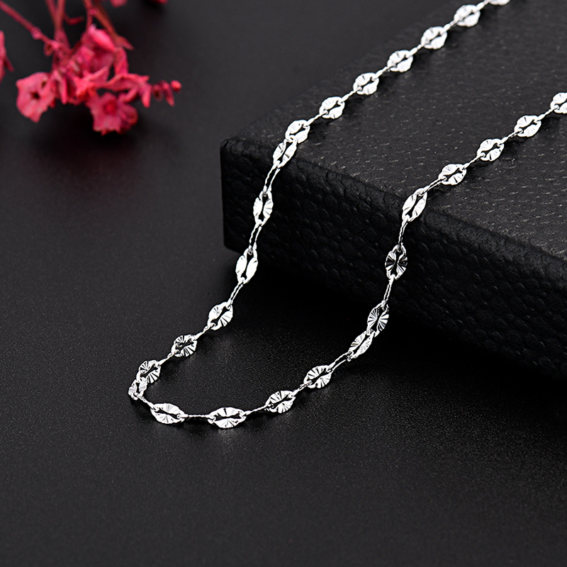 N008  925 LOGO 2MM flat chains Necklaces for Men Women Lady wedding party Jewelry Christmas gifts 45-75cm