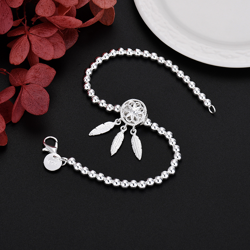 H012 Special offer  925 Stamp Silver color Bracelet for woman elegant crown chain fine luxury jewelry Wedding party lady gifts 20CM 8INCHES