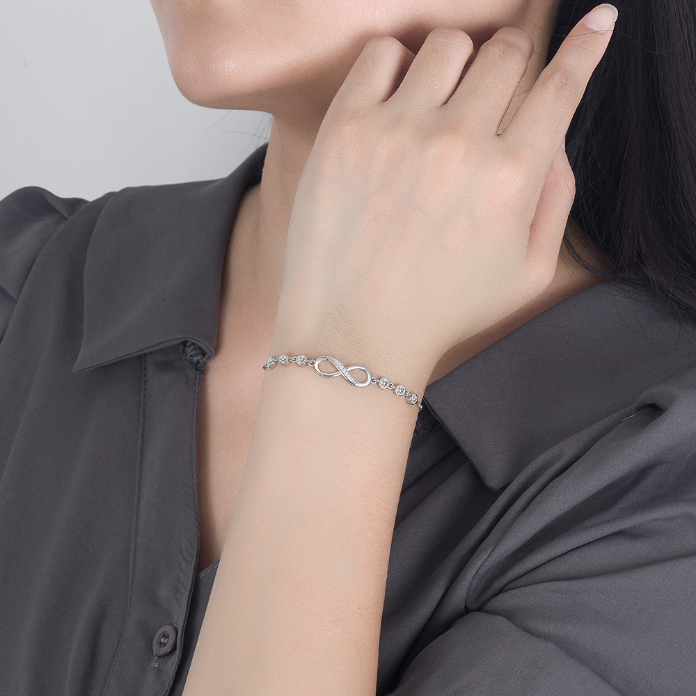WH09  S925 LOGO,  Silver color Charms  Bracelets for women Classic Chain for man Wedding party Christmas Gifts fashion Jewelry 20CM 8inches