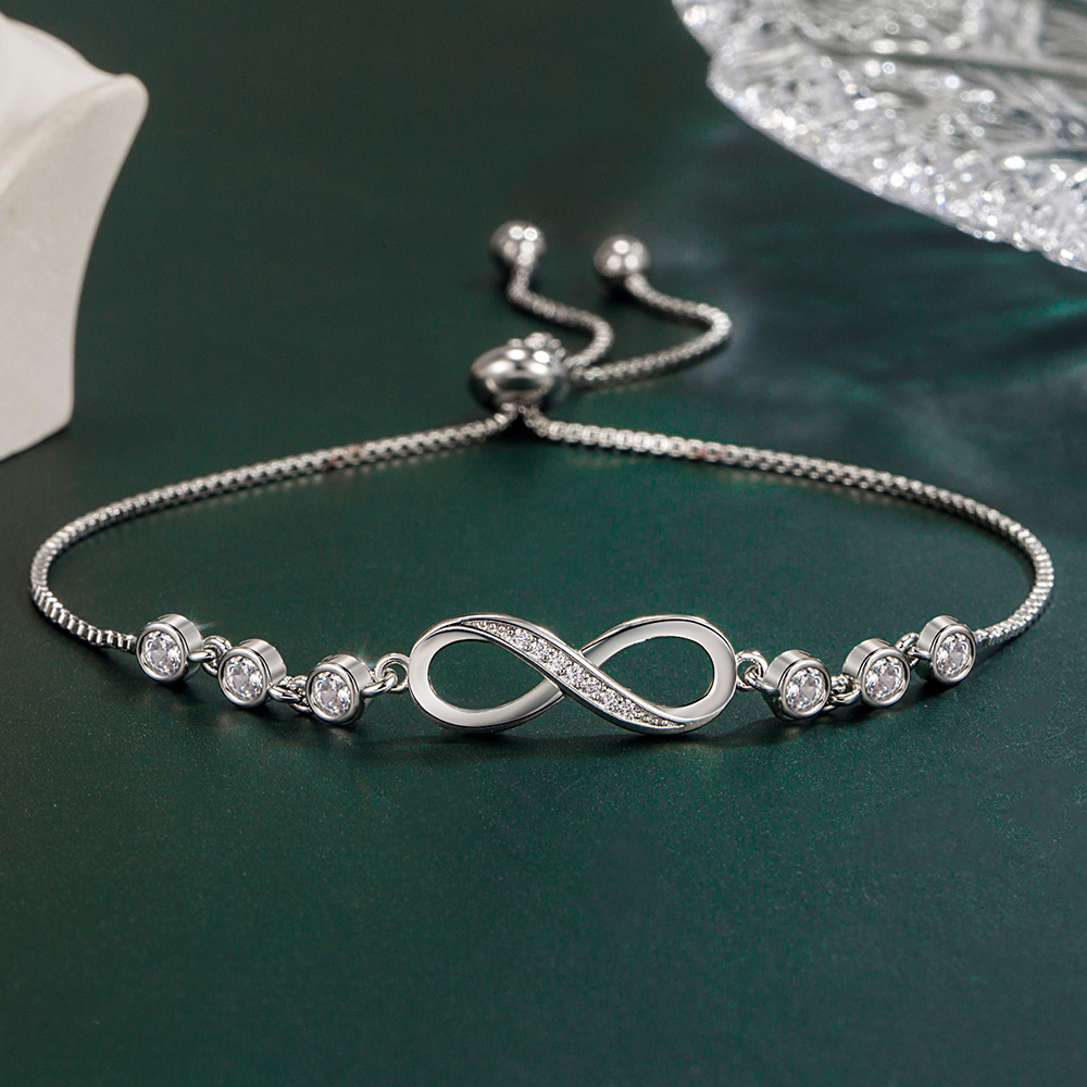 WH09  S925 LOGO,  Silver color Charms  Bracelets for women Classic Chain for man Wedding party Christmas Gifts fashion Jewelry 20CM 8inches