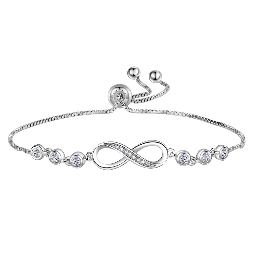 WH09  S925 LOGO,  Silver color Charms  Bracelets for women Classic Chain for man Wedding party Christmas Gifts fashion Jewelry 20CM 8inches