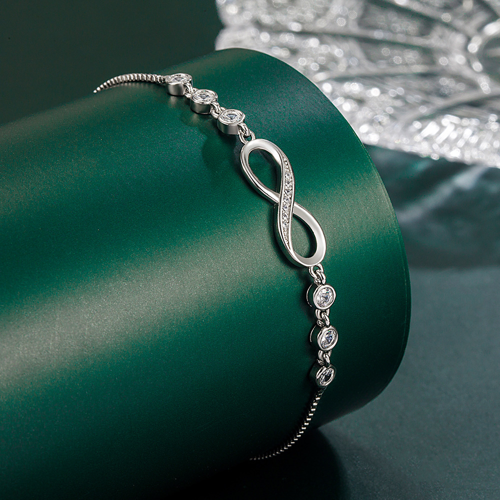 WH09  S925 LOGO,  Silver color Charms  Bracelets for women Classic Chain for man Wedding party Christmas Gifts fashion Jewelry 20CM 8inches