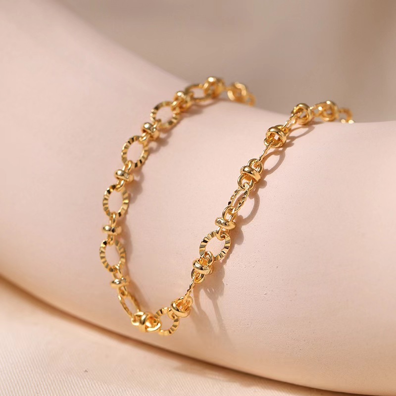 G04  18k  gold color for men women lady 18+4cm chain bracelet  chain  Top Quality Does not fade, This is not logo ,not stamped