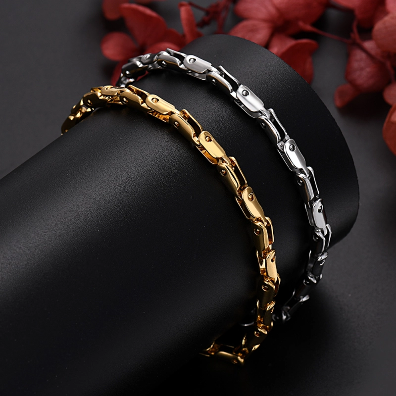 G07  18k  gold color for men women lady 18+4cm chain bracelet  chain  Top Quality Does not fade,   This is not logo , not stamped