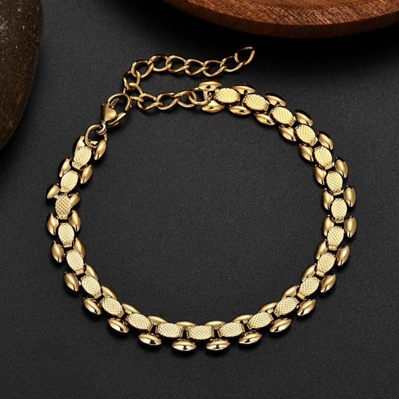 G09  18k  gold color for men women lady 18+4cm chain bracelet  chain  Top Quality Does not fade,   This is not logo , not stamped