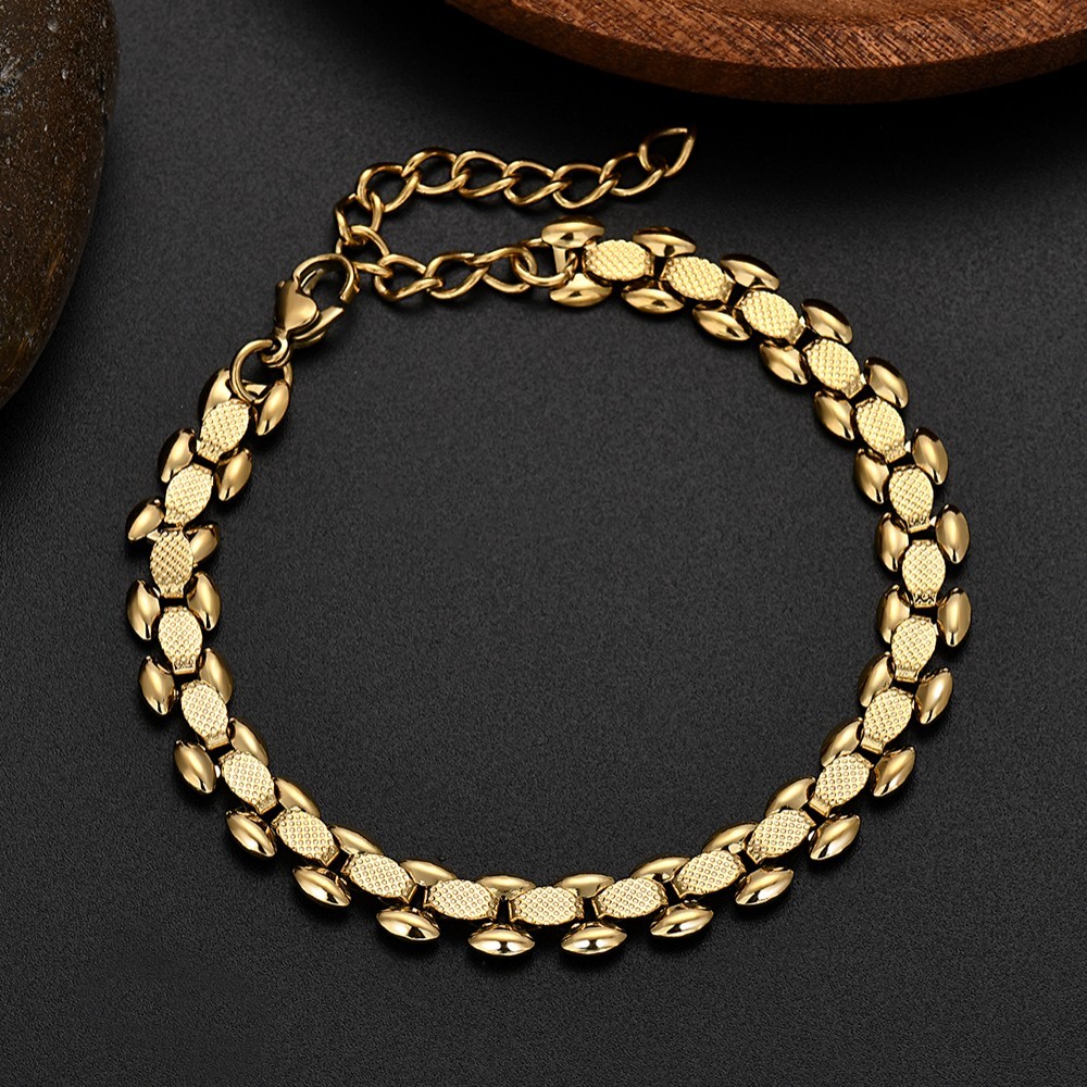 G09  18k  gold color for men women lady 18+4cm chain bracelet  chain  Top Quality Does not fade,   This is not logo , not stamped