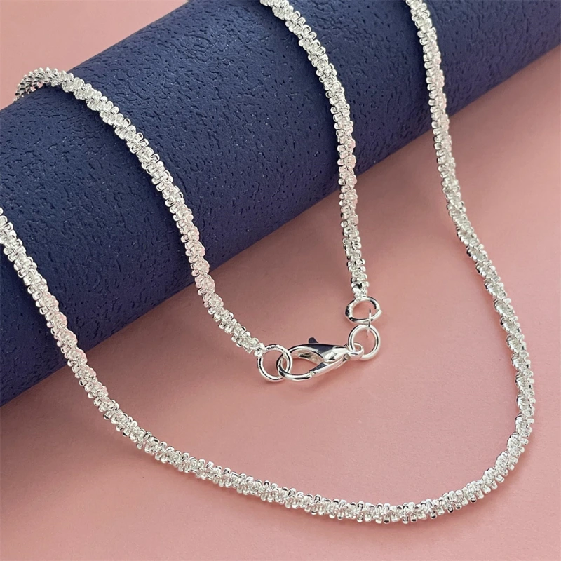 N010 Hot classic 925 Stamp Silver color Necklaces for woman men Jewelry 16-30 Inches fine 4MM chain fashion high quality Gifts
