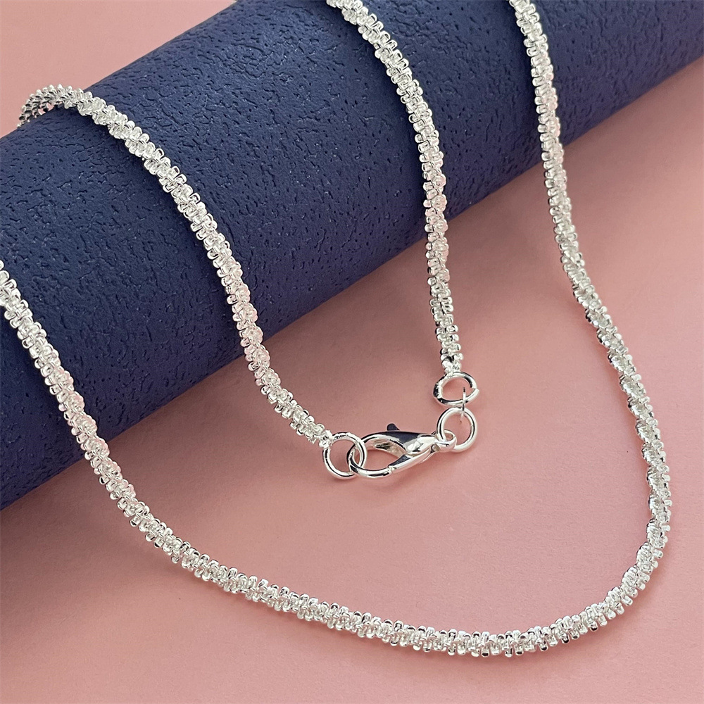 N010 Hot classic 925 Stamp Silver color Necklaces for woman men Jewelry 16-30 Inches fine 4MM chain fashion high quality Gifts