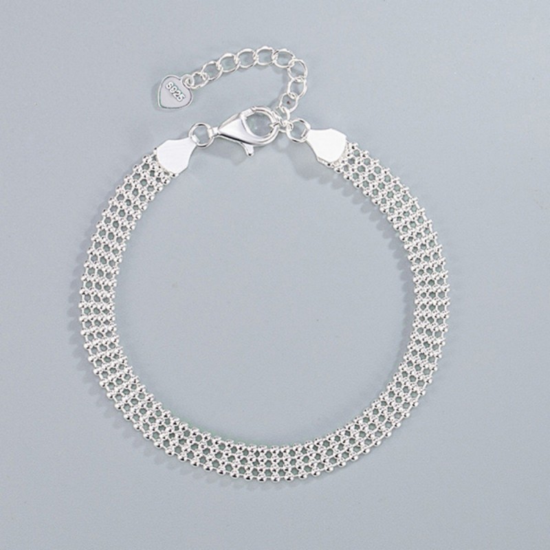 H042 charm chain Silver color Charms Bracelets for women Classic Chain for man Wedding party Christmas Gifts fashion Jewelry 20CM 8inches