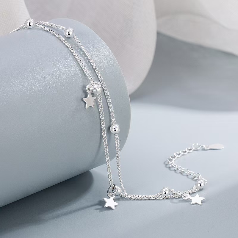 LH018  Silver color Charms Bracelets for women Classic Chain for man Wedding party Christmas Gifts fashion Jewelry 20CM 8inches
