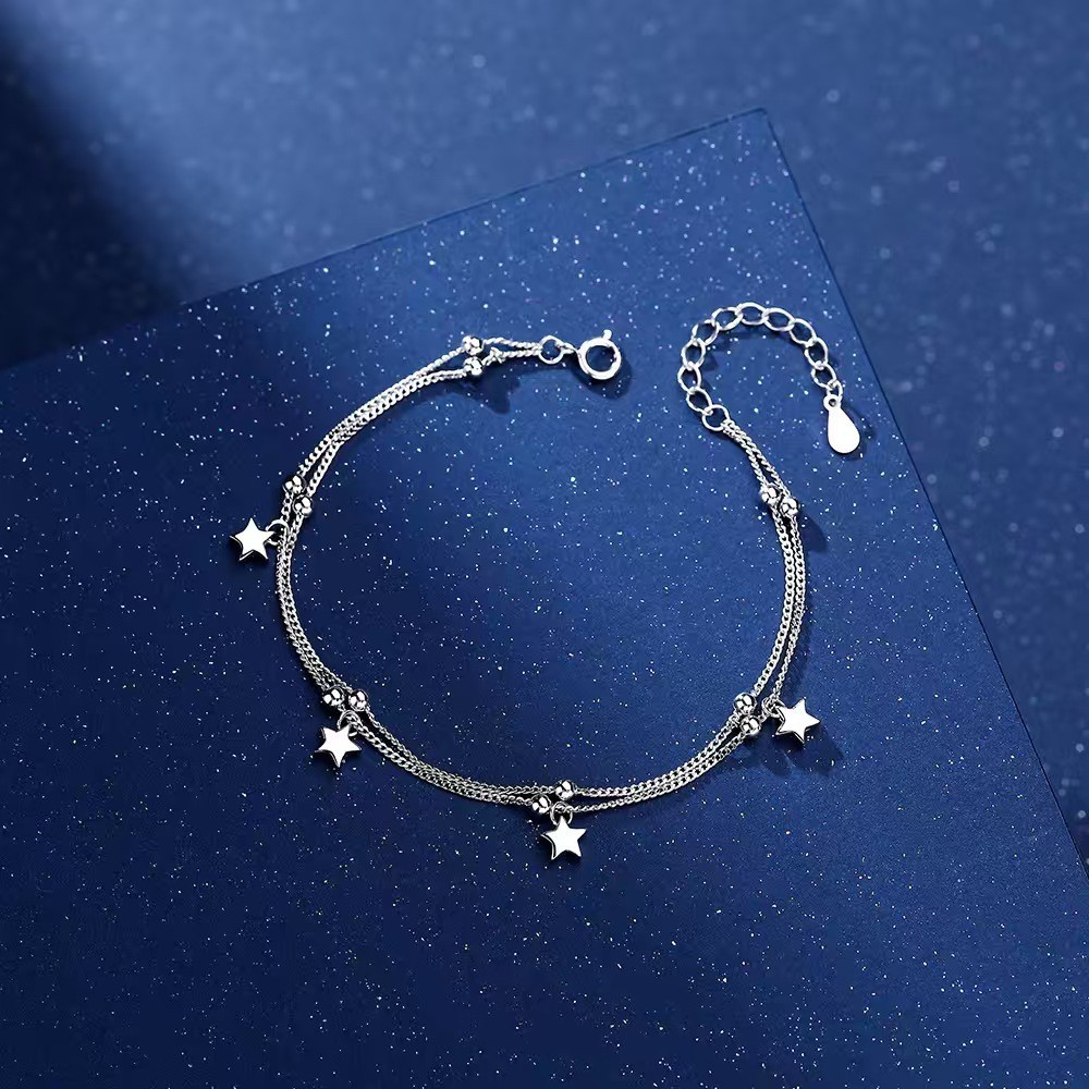 LH018  Silver color Charms Bracelets for women Classic Chain for man Wedding party Christmas Gifts fashion Jewelry 20CM 8inches