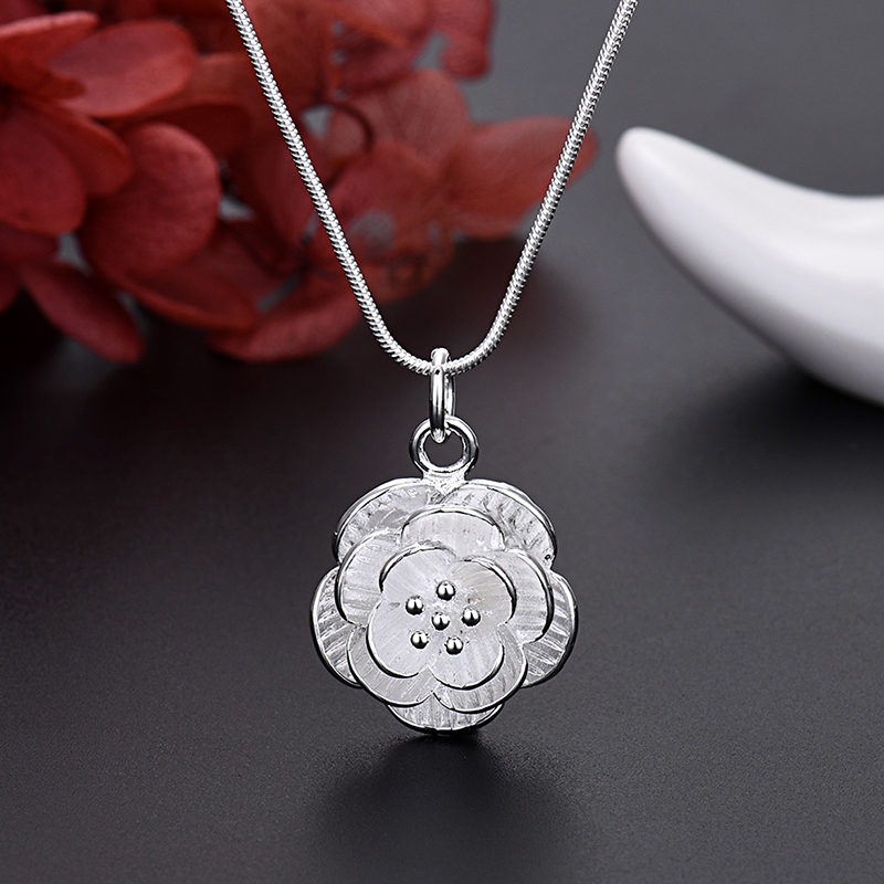 P001 Hot classic 925 Stamp Silver color Necklaces for woman men Jewelry 16-24 Inches fine chain fashion high quality Gifts