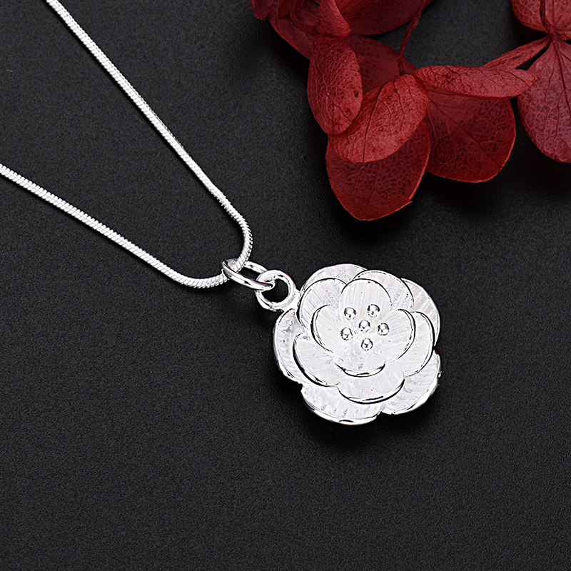 P001 Hot classic 925 Stamp Silver color Necklaces for woman men Jewelry 16-24 Inches fine chain fashion high quality Gifts