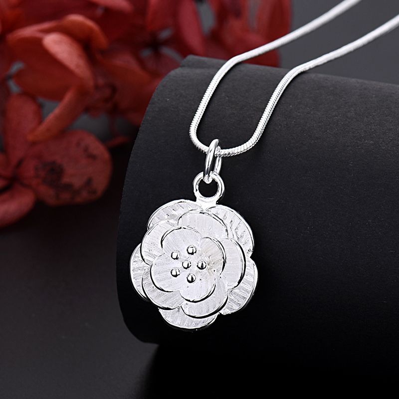 P001 Hot classic 925 Stamp Silver color Necklaces for woman men Jewelry 16-24 Inches fine chain fashion high quality Gifts