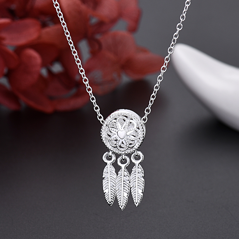 P002 Hot classic 925 Stamp Silver color Necklaces for woman men Jewelry 16-24 Inches fine chain fashion high quality Gifts