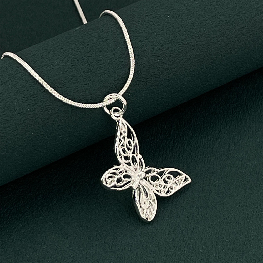 P005 Hot classic 925 Stamp Silver color Necklaces for woman men Jewelry 16-24 Inches fine chain fashion high quality Gifts
