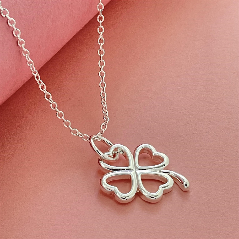 P007 Hot classic 925 Stamp Silver color Necklaces for woman men Jewelry 16-24 Inches fine chain fashion high quality Gifts